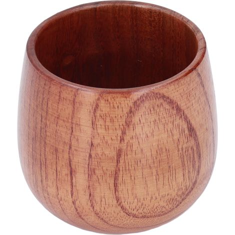 Mug en bois massif naturel, mug simple et bombé pour thé, vin ou café, mug classique en bois pour la cuisine ou le bar, grand format (1/5)