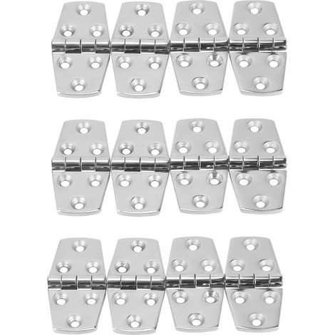 Charnière de Porte de Charnière de Sangle D'acier Inoxydable de Marine 12 Pièces pour le Yacht de Bateau 76x38mm Accessoires de Navigation de Rafting (1/5)