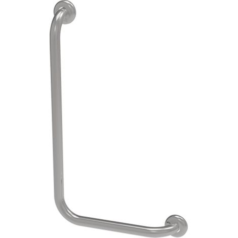 Maniglia verticale sinistra cm 35x65 inox lucido per bagni disabili ed anziani (1/3)