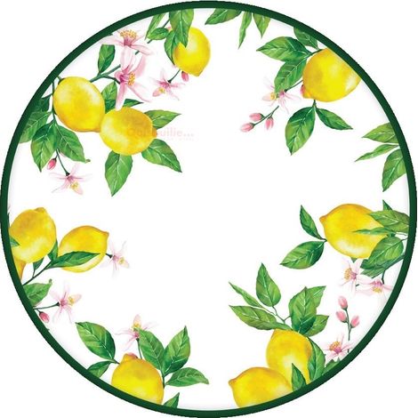 Fade piatto portata Jaffa melamina decoro mediterraneo 44,5 cm