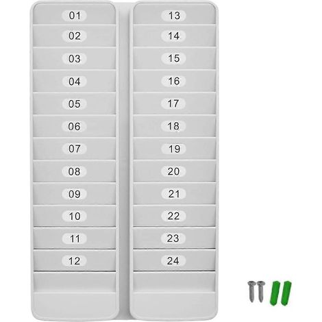 Porte-badges mural 24 emplacements, porte-cartes pour cartes magnétiques (1/5)