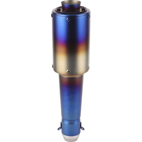 Embout d'échappement moto universel silencieux sortie pot 38-51mm diamètre compatible Honda CBR250RR CBR500R bleu (1/5)