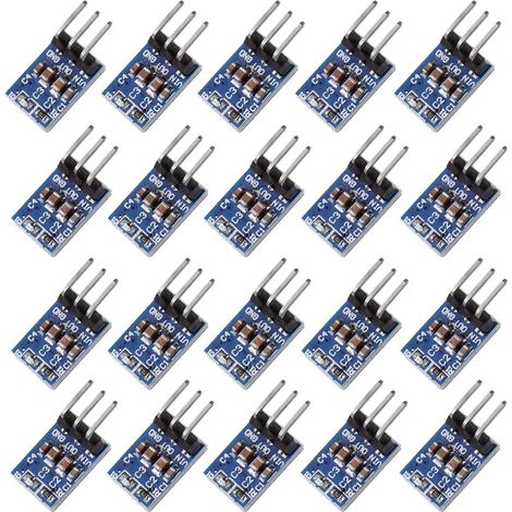 20 pezzi Modulo regolatore di tensione step-down CC da 3,3 V, da 4,75 V-12 V a 3,3 V, 800 mA, 3 pin