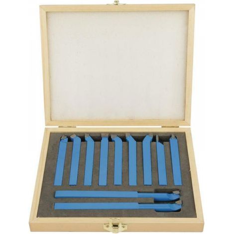 11 Pièces Outils De Tour De Tour À Pointe De Carbure, Ensemble D'Embouts D'Outils De Coupe En Métal (1/5)
