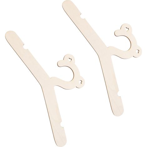 Cintres en Bois Marron Délicats et Robustes pour Bébé Lot de 2 pour Sécher sans Laisser de Marques et Organiser Vêtements D'garçon et Filles en Armoire (1/5)