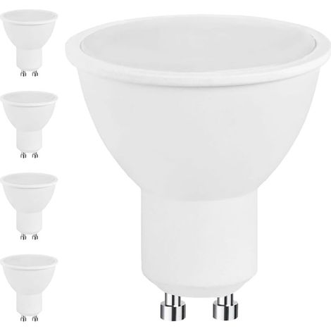 5 Ampoules LED GU10 5W Équivalent 50W Lampe Halogène, Blanc Protection des Yeux, non Dimmable(6000K - Blanc froid, 5)