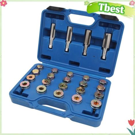 Tbest ensemble d'outils de bouchon de vidange de boîte de vitesses de carter d' Kit de Réparation de Filetage de moto outillage (1/5)