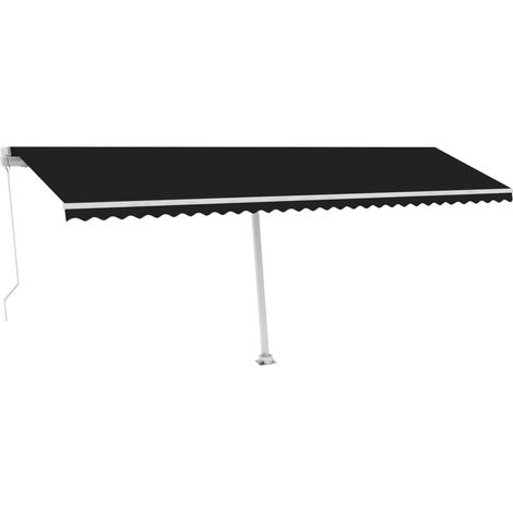 Manual Awning 6 x 3.5 m Anthracite 100% Polyester vidaXL (1/5)
