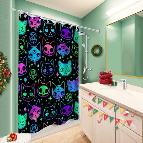 Rideau polyester pour douche 180x180 tissu respirant rideau étanche pour votre chalet à la montagne (1/5)