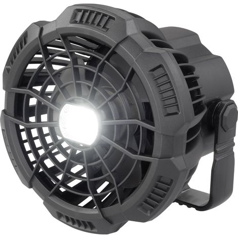 Rechargeable Ventilateur sans fil noir avec télécommande, pivotant, avec éclairage (1/5)