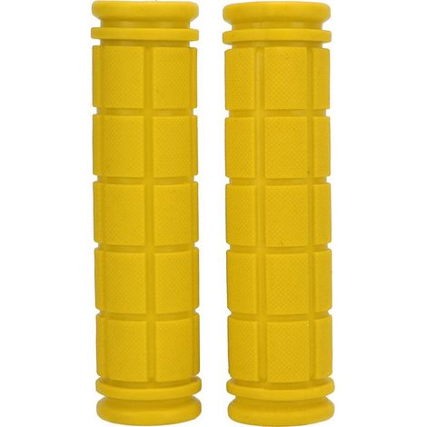 1 Coppia di Manopole Bicicletta Anti-Slip in Morbida Gomma per la mountain BIKE e Bici da Strada - Giallo (1/5)
