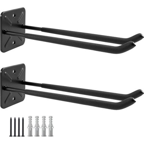 Crochets de garage, support mural, organisateur de barre, organisateur d'outils lourds, crochets de rangement de garage pour outils de jardinage, outils de jardin (2 pièces) (1/5)