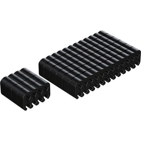 Peigne de serrage pour câbles en PVC, organisateur de câbles pour cordons d'alimentation PC 24 broches et 8 broches - 8 broches x 4, 24 broches x 6 - Noir