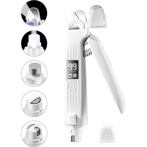 Filiyano-Coupe-ongles et lime électrique 2 en 1 pour chiens et chats, rechargeable, avec plusieurs embouts de meulage et protection (1/5)