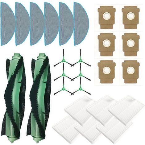Pièces détachées pour iRobot Roomba Combo Essential/2 Essential/105 Combo/Y0110/Y0112/Y0140 : brosse, filtre, lingette de nettoyage et sac à poussière (1/5)