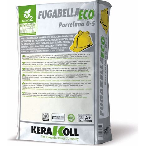 KERAKOLL FUGABELLA ECO PORCELANA 0-5 Mortero Para Junta 20 kg - Acabado: GRIS PERLA - ref: K70336