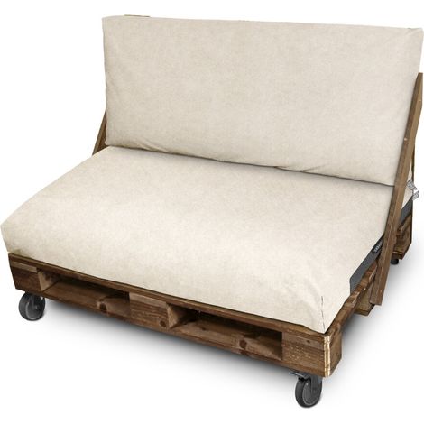 Coussin palette en simili cuir d’extérieur Patagonia Perle Housse Dossier 80x45x25 Sans Garnissage Patagonia Perle