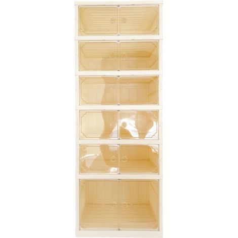 Stackable Shoe Rack Organizer for Closet Entryway 9 Tiers-18 Pairs Foldable Sneaker Storage Shoe with Doors (1/5)