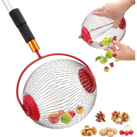 Rollender Nuss-Sammler – Obst- und Nusssammler für Eicheln und Kastanien 1–5 cm, Gartengerät für Nüsse und Golfbälle (23 x 19 cm) (1/5)