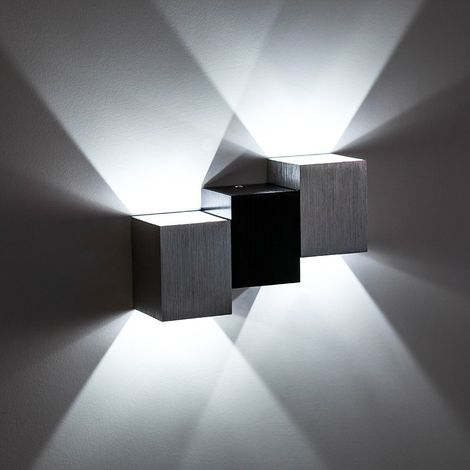 Scaletta a Forma Di Applique da Parete Moderna Applique da Parete a Led Semplice Cubo Plafoniere per Soggiorno Caffè Scale Bianco Caldo