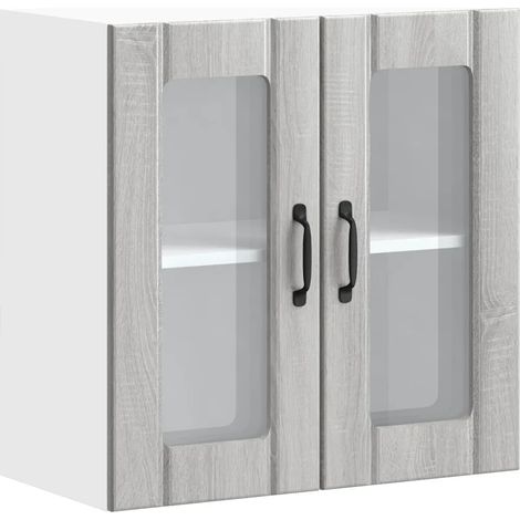 Armoire murale de cuisine rangement grande capacité 60 x 31 x 60 cm en bois d'ingénierie sonoma gris (1/5)