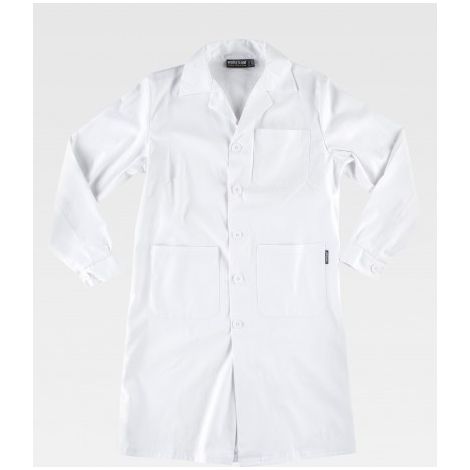 Bata de servicios para mujer con bolsillos laterales WORKTEAM B6111 58/60 Blanco