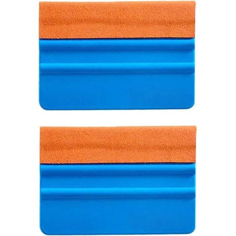 Premium Suede Squeegee for Car Vinyl Wrap, Heavy Duty Window Film Squeegee, Sticker Squeegee (2-Pack, Orange)