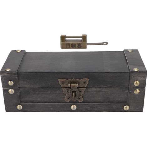 Retro Storage Box Necklace Jewelry Vintage Storage Box Photography Props Wooden Case (1/5)