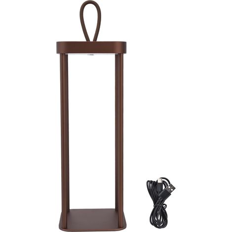 Lampe LED portable sans fil, rechargeable par USB, lampe de camping suspendue, idéale pour les fêtes de jardin, la décoration de table, les réceptions de bar, lampe de table décorative, marron (1/5)