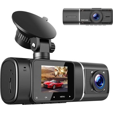 Caméra voiture HD double objectif haute définition facile à installer design compact professionnel performant fiable moderne (1/5)