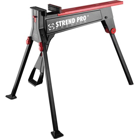 Tisch Strend Pro Premium WB955, max. 300 kg, Arbeitshalter, multifunktionales, zusammenklappbares Dreibein mit Schraubstock (1/5)