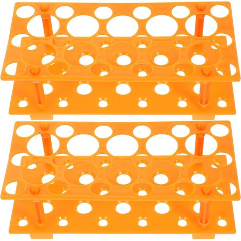 2pièces Support pour Tubes à Essai Détachable Plastique Porte-éprouvettes Polyvalent pour Laboratoire Recherche Scientifique et Industrie Léger et Compact Lot Couleur Aléatoire (1/5)