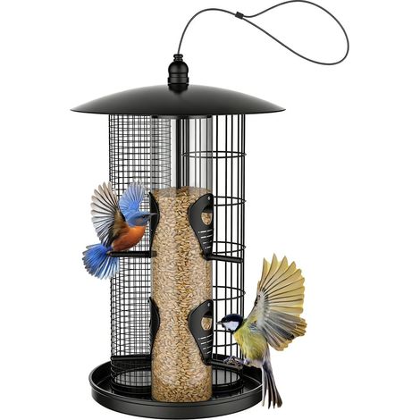 für Vögel für den Außenbereich Dreirohr Futterhalter