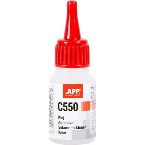 Colle liquide - Super glue - Cyanoacrylate - Forte - Caoutchouc et plastique - APP C550