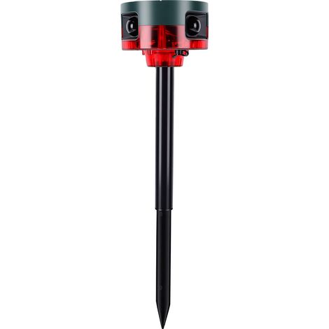 Alarme extérieure solaire à détecteur de mouvement – 130 dB, 13 sons + enregistrement personnalisé, lumière stroboscopique, double alimentation solaire/USB, pour jardin, cour et verger (1/5)