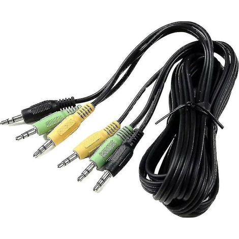 Adaptateur jack TRS 3,5 mm 3 en 1 pour haut-parleurs 5.1 canaux - Accessoires informatiques - Très bon état (1/3)