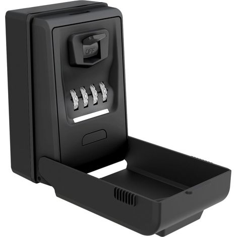 Armoire à clés murale à combinaison - Coffre-fort à clés - Armoire à clés - Coffre-fort à clés à combinaison noir - Armoire à clés noire avec éclairage LED - Coffre-fort à clés à combinaison - Alliage (1/5)