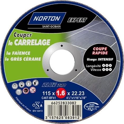 Norton expert disco da taglio ultrasottile per marmo piastrelle marmo 115 x 1,6 x 22,2 mm