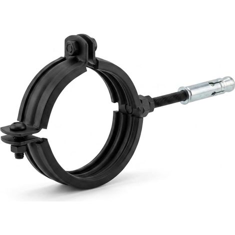 MAKA Collare Parete Canna Fumaria Pellet Nero Ø 100 mm (1/5)