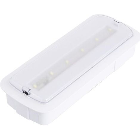 Balise de Secours LED Encastrable/En saillie 200lm Éclairage Permanent/Non Permanent coupe 246x84 mm 3 W (1/5)