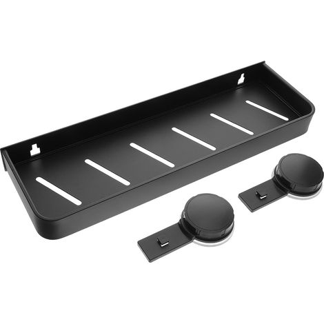 Étagère Murale à Ventouse pour Salle de Bain Support sans Perçage avec Ventouses Puissantes Compatible Verre et Carrelage Organiseur pour Cosmétiques et Articles de Toilette (1/5)