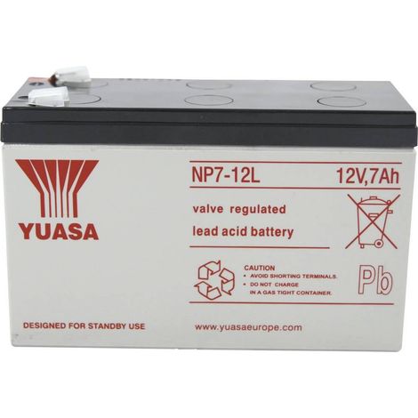 Yuasa NP7-12L AGM Batterie 7Ah 12 Volt Schwarz
