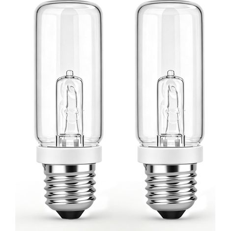 Ampoule Tubulaire T32 E27 - Lot de 2 - Verre Transparent - Dimmable 150W - Studio Flash Bureau - 32x106mm (1/5)