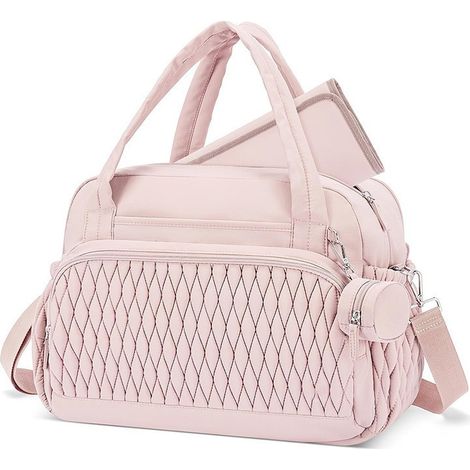 Sac à langer fourre tout avec étui tétine, bandoulière pour les voyages et mamans (1/5)