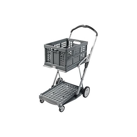 Carrito plegable Clax con freno y apertura fácil (1/5)