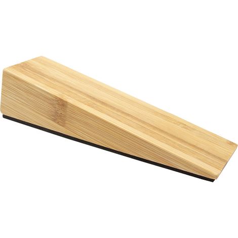 WAGNER Fermaporta CONEO DELLA PORTA BAMBÙ - 170 x 45 x 42 mm I Cuneo da inserire sotto I Fermaporta in bambù con velcro antiscivolo in plastica speciale - 15695501 (1/5)