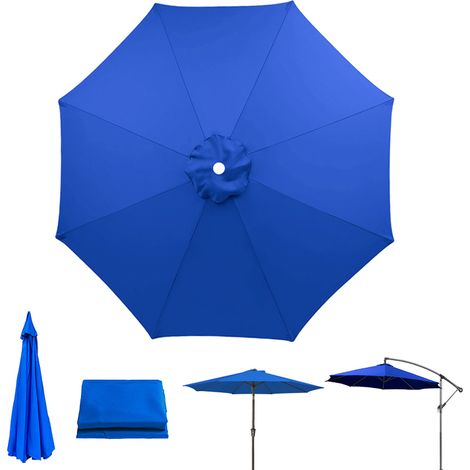 Toile de rechange pour parasol de terrasse, Protection UV, Imperméable, Toile de parasol à 8 baleines,Bleu royal (Toile de parasol seule, 2,3 m) (1/5)