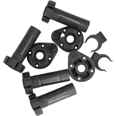 Set mit 4 verstellbaren ABS-Schrankfüßen, verstellbare Stützen für Küchenmöbel und Schränke, schwarz (1/5)