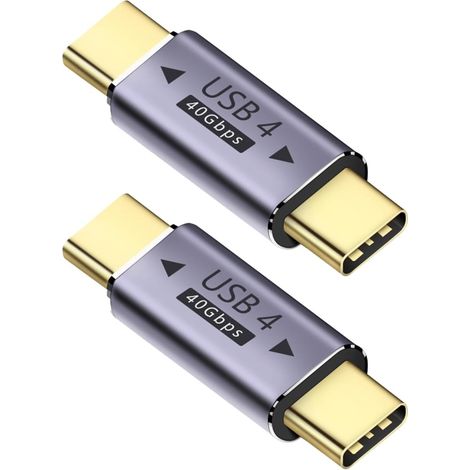40 Gbps USB-C to USB-C adapter, supports 140W fast charging for laptops, mobile phones and other Type-C devices, USB Type-C interface peripherals (1/5)