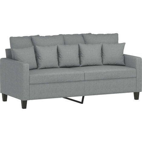 Sofá de 2 plazas de tela gris claro 140 cm vidaXL